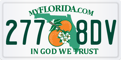 FL license plate 2778DV