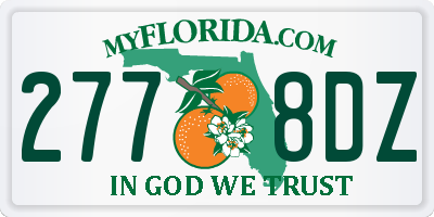 FL license plate 2778DZ
