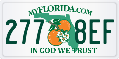 FL license plate 2778EF