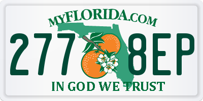 FL license plate 2778EP
