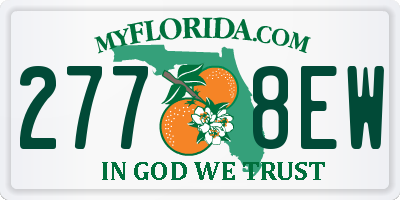 FL license plate 2778EW