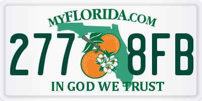 FL license plate 2778FB