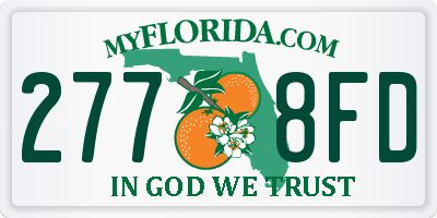 FL license plate 2778FD