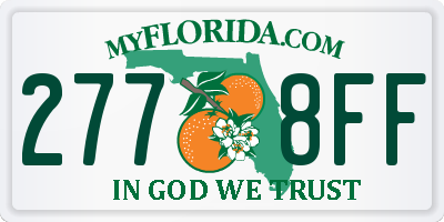 FL license plate 2778FF