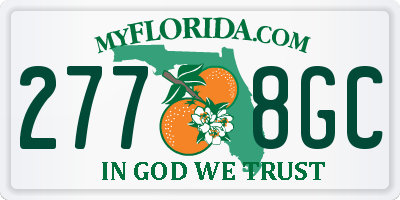 FL license plate 2778GC