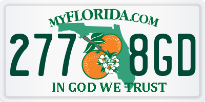 FL license plate 2778GD
