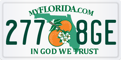 FL license plate 2778GE