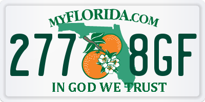 FL license plate 2778GF