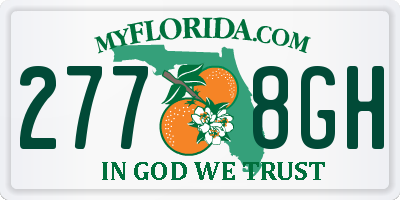FL license plate 2778GH