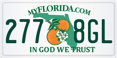 FL license plate 2778GL