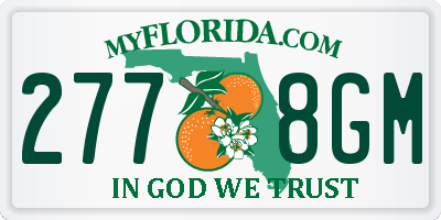 FL license plate 2778GM