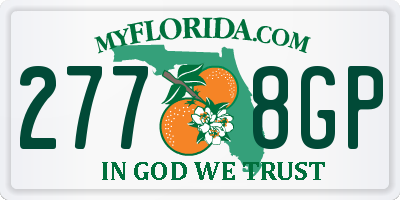 FL license plate 2778GP