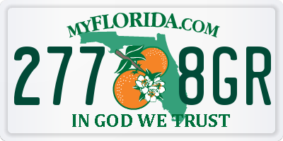 FL license plate 2778GR