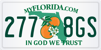 FL license plate 2778GS