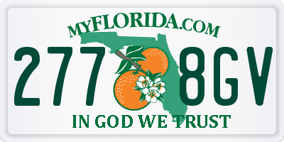 FL license plate 2778GV