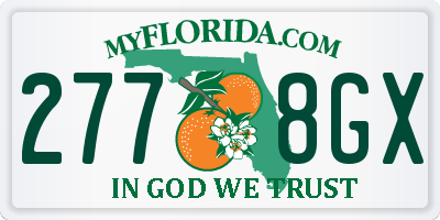 FL license plate 2778GX