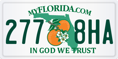 FL license plate 2778HA