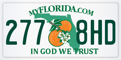 FL license plate 2778HD