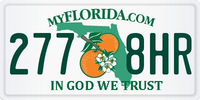 FL license plate 2778HR