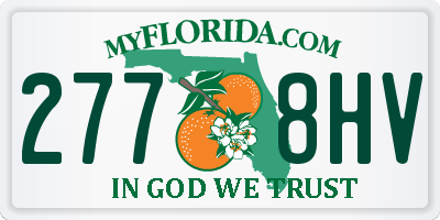 FL license plate 2778HV