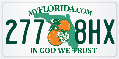FL license plate 2778HX