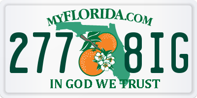 FL license plate 2778IG