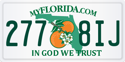 FL license plate 2778IJ