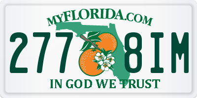 FL license plate 2778IM