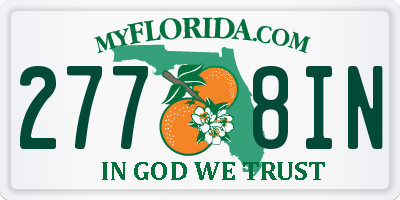 FL license plate 2778IN