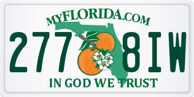 FL license plate 2778IW