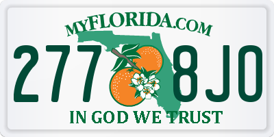 FL license plate 2778JO
