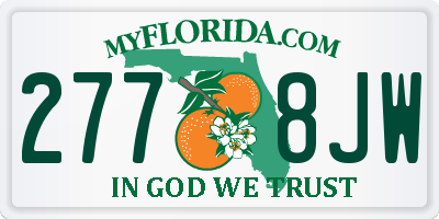 FL license plate 2778JW