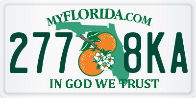 FL license plate 2778KA