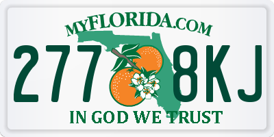 FL license plate 2778KJ