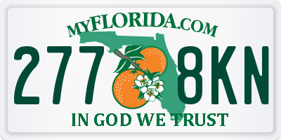 FL license plate 2778KN