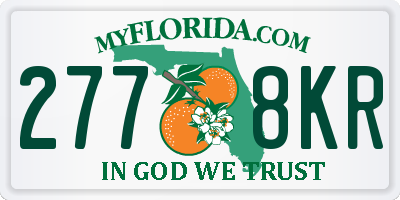 FL license plate 2778KR