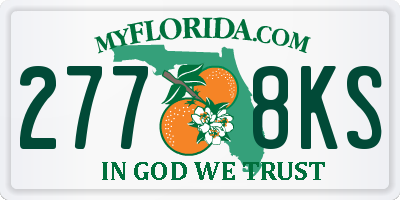 FL license plate 2778KS
