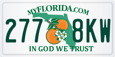 FL license plate 2778KW