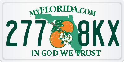 FL license plate 2778KX
