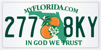 FL license plate 2778KY