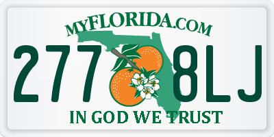 FL license plate 2778LJ