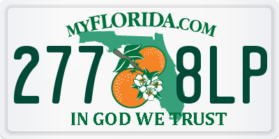 FL license plate 2778LP
