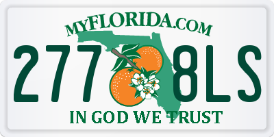 FL license plate 2778LS