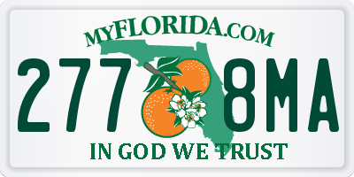 FL license plate 2778MA