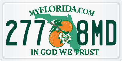 FL license plate 2778MD