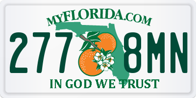 FL license plate 2778MN