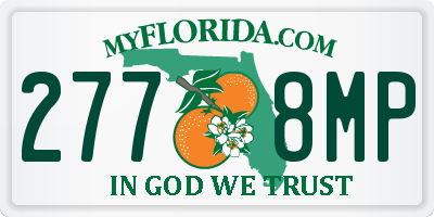 FL license plate 2778MP