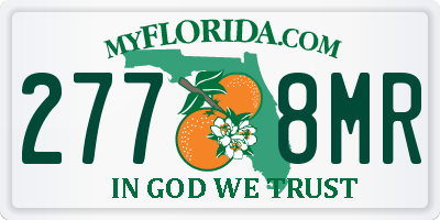 FL license plate 2778MR