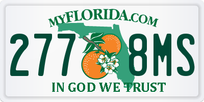 FL license plate 2778MS