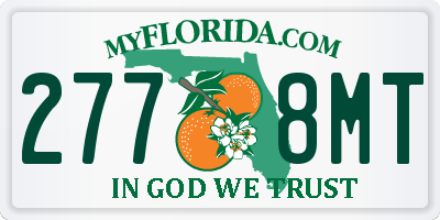 FL license plate 2778MT